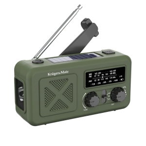  Survivalowe solarne radio alarmowe z powerbankiem i dynamo KM 835